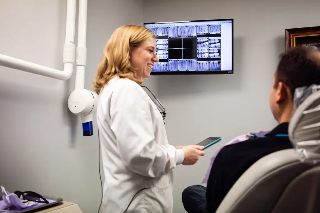 Dr Wertheimer showing xray